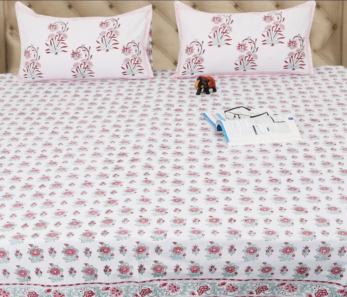 Pink garden bedsheet