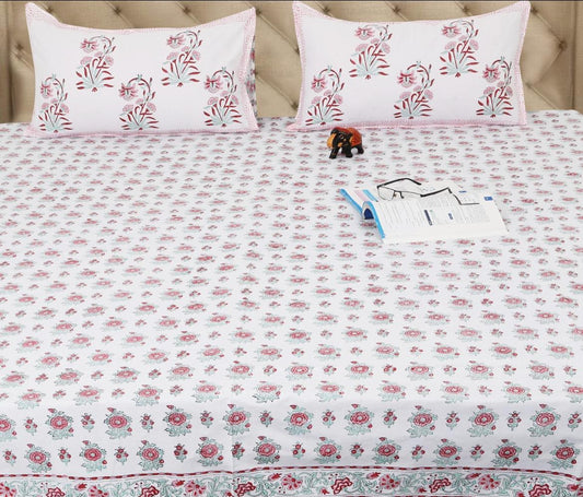 Pink garden bedsheet