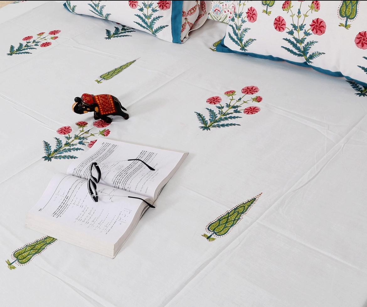 Blue green paradise bedsheet