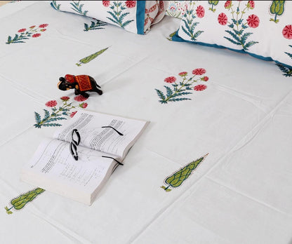 Blue green paradise bedsheet