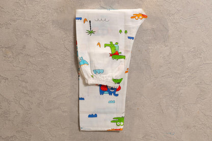 Moving Dinosaurs Muslin Night Suit